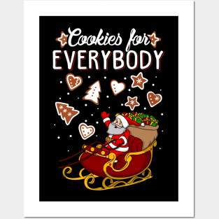 Cookies For Everybody Christmas Ugly Sweater Posters and Art